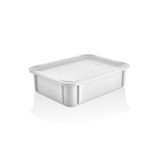 GastroPlast Küçük Boy Polipropilen 30x40x7.5 Cm Ekmek,pide,pizza,hamur Teknesi ( Kapaklı)