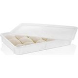 GastroPlast Polietilen Pizza Hamur Teknesi, 400X600X75 mm ( Kapak Dahildir.)