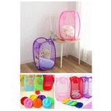 GAT Shop Çocuk Oyuncak Saklama Sepeti Katlanır Oyuncak Ve Çamaşır Filesi Torbası 56x35 Cm