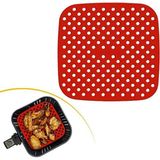 Gat Shop Renkli Isıya Dayanıklı Yıkanılabilir Silikon Fırın ve Airfryer Kare Model Pişirme Matı 21,5 cm