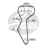 Gates 5419Xs Kayis Triger-127-250-(Chevrolet: Kalos 02-10 1.4 16V/Lacetti 96183352 96814098 (Wf119584)