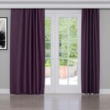 Gauze Fabric Design Blackout Patlıcan Moru Karartma Özellikli Fon Perde 275 x 260