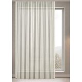 Gauze Fabric Design Lüks İpeksi Dokulu Simli Bambu Kırışmaz Ütü Gerektirmez Ekru 250 x 260 Seyrek Pile (1 x 2) YÜKSEK KALİTELİ TÜL PERDE