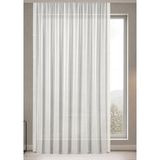Gauze Fabric Design Lüks İpeksi Dokulu Simli Bambu Kırışmaz Ütü Gerektirmez Optik Beyaz 475 x 270 Sık Pile (1 x 3) YÜKSEK KALİTELİ TÜL PERDE