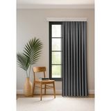 Gauze Fabric Design Safir Kadife Dokulu Yüksek Kaliteli Antrasit Ekstraforlu Fon Perde - 175 x 200