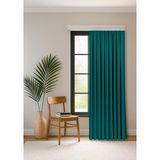 Gauze Fabric Design Safir Kadife Dokulu Yüksek Kaliteli Deniz Yeşili Ekstraforlu Fon Perde - 100 x 250