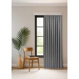 Gauze Fabric Design Safir Kadife Dokulu Yüksek Kaliteli Gri Ekstraforlu Fon Perde - 150 x 250