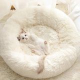 Gavenia Kapalı Kediler için Kedi Yatakları, 50 cm x 50 cm Yıkanabilir Çörek ve Köpek Yatağı, Yumuşak Peluş Evcil Hayvan Yastığı, Su Geçirmez Alt Kabarık Sakinleştirici Kendinden Isınan Yatak Uyku