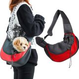 Gavpepy Evcil Hayvan Köpek Askı Taşıyıcı Küçük Köpekler için Evcil Hayvan Sapan Çanta Kedi Çantası Taşıyıcılar Nefes Alabilir Ağ El Serbest Ayarlanabilir Kayış ile Açık Hava Seyahat için Köpek Çapraz