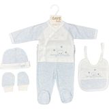 Gaye Bebe 5'li Bebek Zıbın Seti 7660 - 0 - 3 Ay - Mavi