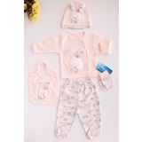 Gaye Bebe tavşanlı layette kız bebek hastane çıkışı %100 pamuk