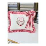 GAYE EV TEKSTİLİ İsim Nakışlı Bebek Yastık Kılıfı 35x45 cm – Kişiye Özel