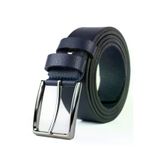 GAYIŞ 3.5cm Hakiki Deri Erkek Kumaş Pantolon Kemeri Siyah Tek Parça Metal Köprülü Klasik Kemer Erkek Kemeri - lacivert - 115 cm