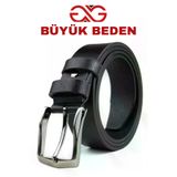 GAYIŞ Battal Boy (Büyük Beden) Kemer - %100 Hakiki Manda Derisi | Büyük Beden Erkek Kot Pantolon Kemeri Erkek Kemeri - Siyah Klasik Kemer - 140 cm
