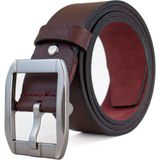 Gayış I | Erkek Kot-Kumaş Pantolon Kemeri | Yumuşak Italyan Deri Kemer - Bordo - 110 cm