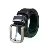 GAYIŞ Kutulu Premium 4cm %1oo Hakiki Deri Kemer | Erkek Kot-Kumaş-Kanvas Pantolon Kemeri Erkek Kemeri - Siyah Metal Köprü - 130 cm