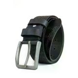 GAYIŞ Kutulu Premium 4cm %1oo Hakiki Deri Kemer Erkek Kot-Kumaş-Kanvas Pantolon Kemeri Erkek Kemeri - TİMSAH DESEN SİYAH - 110 cm