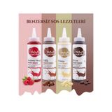 Gayoor MELWİSS 4'LÜ BİTTER-SÜTLÜ ÇİKOLATA-BEYAZ ÇİKOLATA- FRAMBUAZ SOS PAKETİ