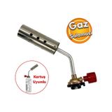 Gaz Ayarlı Pürmüz Kartuş Şaloma Butan Bütan Propan Gaz Başlığı Dragon Mangal Ateş Başlatıcı 1 Adet