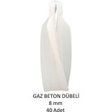 Gaz Beton (Ytong) Dübeli 8 mm (40 Adet)