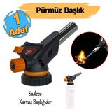 Gaz Kartuş Başlığı Çakmaklı Pürmüz Kamp Piknik Kamp Mangal Mutfak Alev Başlatıcı Tutuşturucu 1 Adet
