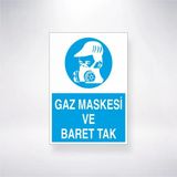 Gaz Maskesi ve Baret Tak Sticker 20X28 Cm