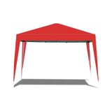Gazebo Çardak Bahçe Kamelyası Gölgelik 240 x 240 Cm Tente Kırmızı