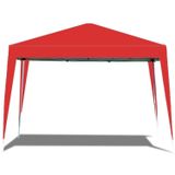 Gazebo Çardak Bahçe Kamelyası Gölgelik 300 x 300 Cm Tente Kırmızı