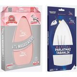 Gazella Ütü Altlığı + Ütü Masası Kılıfı Bezi 50 x 135 cm Pudra Set - Çok Renkli