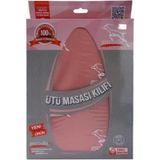 Gazella Ütü Masası Kılıfı Pembe Keçe Malzeme İpli Yüzey 130 cm - 139 cm Uzunluk