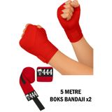 GAZELMANYA 5 Metre Boks Bandajı Boks Kickbox Muay Thai Sanda El Bandajı 5 Metre Çift Boks Bandajı Sargı Bandaj