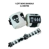 GAZELMANYA Kuru Kafa Boks Bandajı Boks Kickbox Muay Thai Sanda El Bandajı 3,5 Metre X 2 Adet Çift Boks Bandajı