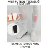 Gazelmanya Profesyonel Mini Tekmelik Konçlu Prof Çocuk Tekmeliği 2 Adet Futbol Tekmelik Sporcu Tekmeliği - Beyaz