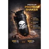 Gazelmanya Protein Shaker Karıştırıcı Sporcu Shaker Antreman Shaker 500 ml Sporcu Suluğu Suluk Futbolcu Suluğu - Siyah