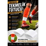 Gazelmanya Tekmelik Tutucu Pro Kauçuk Tekmelik Tutucu Silikon Tekmelik Tutucu Sağ Sol 2 Adet Çorap Tozluk Tutucu Tekmelik Bandı - Standart - Beyaz