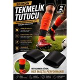 Gazelmanya Tekmelik Tutucu Pro Kauçuk Tekmelik Tutucu Silikon Tekmelik Tutucu Sağ Sol 2 Adet Çorap Tozluk Tutucu Tekmelik Bandı - Standart - Siyah