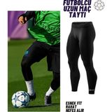 Gazelmanya Uzun Prof Futbol Taytı Sporcu Taytı Futbol Tayt Şort Altı Tayt Futbolcu Taytı Koşu Taytı - XL - Siyah