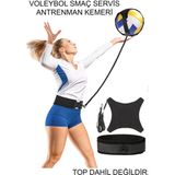 Gazelmanya Voleybol Antrenman Kemeri Ayarlanabilir Top Tutucu Bel Kemeri Voleybol Smaç Pas Servis Antrenman Set - Siyah - STANDART