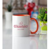 Gazeteci Turuncu Kupa Bardak