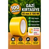 Gazi Kırtasiye Koli Bandı 45 mm x 100 metre – Güçlü Yapışkanlı, Dayanıklı, Kopmayan Paketleme ve Kargo Bandı