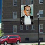 Gazi Mustafa Kemal Atatürk Portre Poster Dış Cephe Bayrağı -300x450cm - 3x4,5 metre