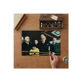 Gazi Mustafa Kemal Atatürk ve Kızı Ülkü Tasarımı 240 parça Ahşap Puzzle Ahşap Kutuda MP06342