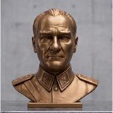 Gazi Mustafa Kemal Büstü 15 cm Atatürk Heykeli Dekoratif Anlamlı Hediyelik