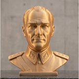 Gazi Mustafa Kemal Büstü Dekoratif 15 cm Atatürk Heykeli Masaüstü Biblo Hediyelik