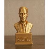 Gazi Mustafa Kemal Büstü Dekoratif 15 cm Atatürk Heykeli Masaüstü Obje Hediyelik