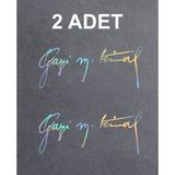 Gazi Mustafa Kemal Imza Sticker - Atatürk Imza Sticker - Atatürk Sticker - Oto Sticker - Araba Sticker - Araç Sticker - Duvar Sticker - Laptop Sticker - 30x12 Cm - Çok Renkli