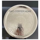 GAZİANTEP 34CM KROM NİKEL KAPLAMA 34CMSunum Servis Tepsisi OTANTİK Görünümlü(FİNCAN HEDİYELİ)