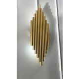 gaziantepavize Elektrikli Taç Mahal Gold Metal Dekoratif Beyaz Işık Duvar Aplik - Led Dahildir (pilli Değildir)