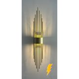 gaziantepavize Mercan Gold Metal Elektrikli Aplik Günışığı Ledli Modern Duvar Lambası (Pilli Değildir) - Tek Adet