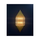 gaziantepavize Mina Gold Kasa Günışığı Ledli Lux Taşlı Pilli Aplik - Tek Adet - Pil ve Led Hediye